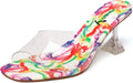 vivianly Womens Clear Heels Sandals Transparent Stiletto - Versatile