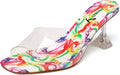 Clear Heels Sandals Transparent Stiletto Backless Peep Toe Mules