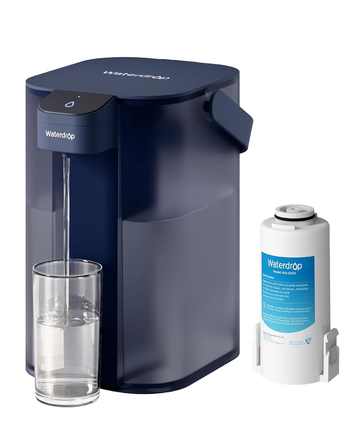 Waterdrop Rechargeable Water Filter Dispenser for Clean Water