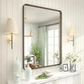 26x36 in Bronze Framed Mirror - Modern Brushed Metal Vanity Mirror