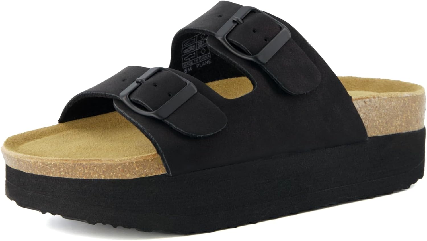 CUSHIONAIRE Women's Plane Platform Footbed Sandal for Comfort