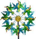 Viveta Wind Spinners for Yard and Garden - Hummingbird Double Spinner