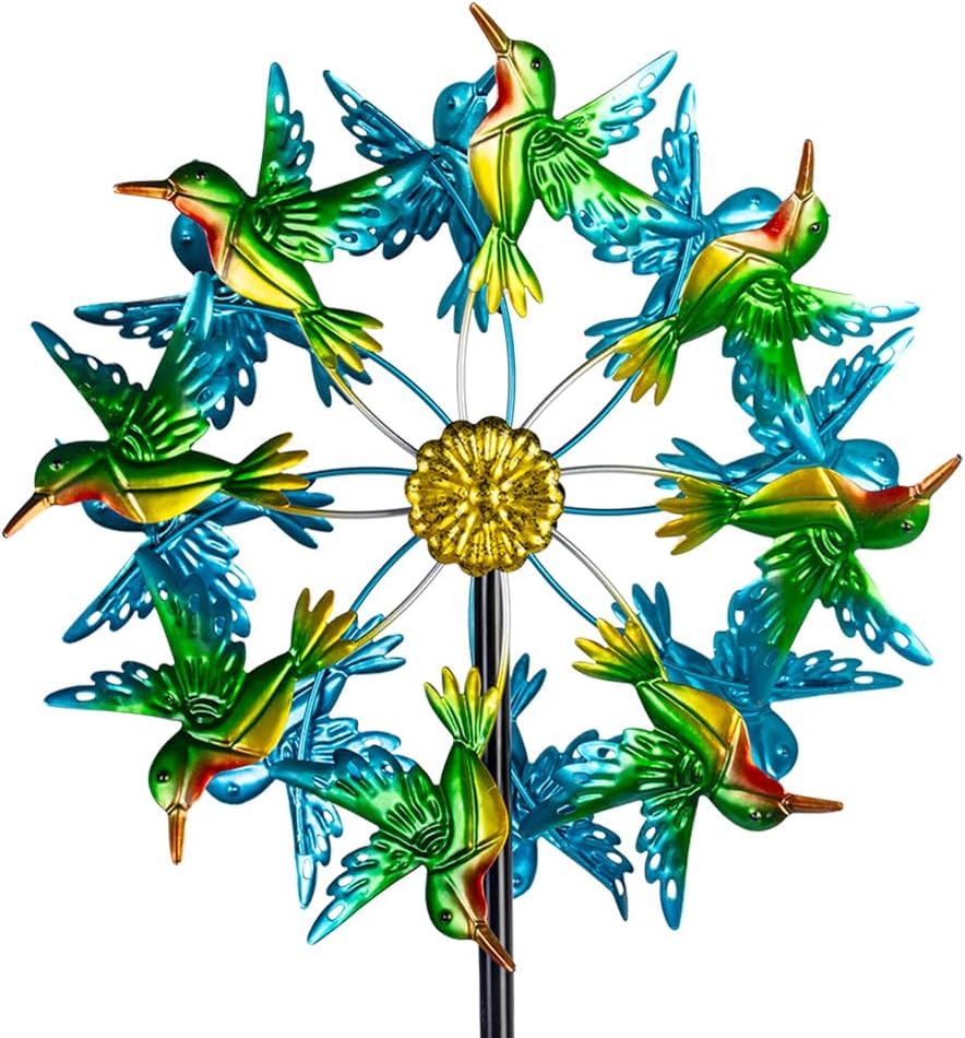 Viveta Wind Spinners for Yard and Garden - Hummingbird Art