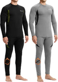 Thermal Underwear for Men Long Johns Set - Warm Fleece Base Layer cold