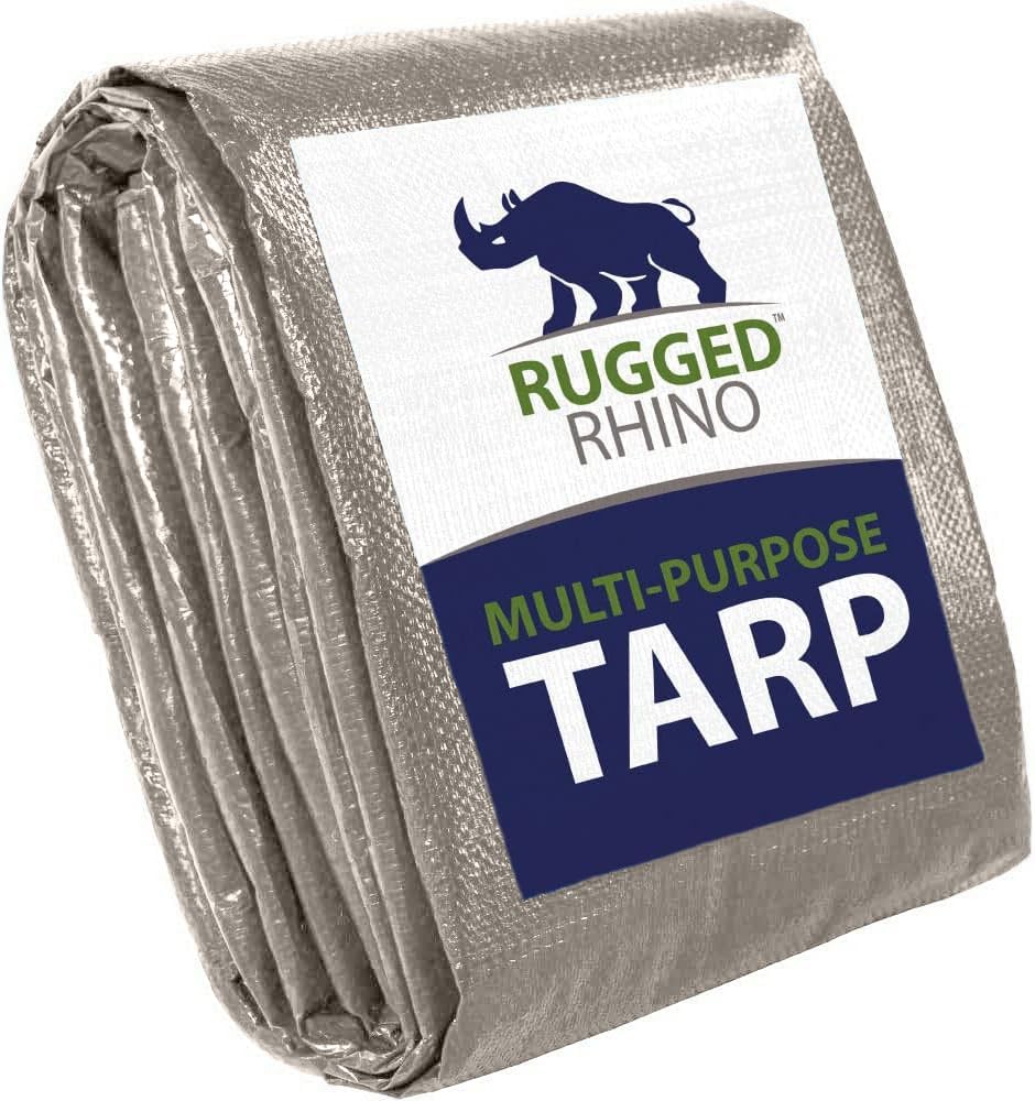 Rugged Rhino Waterproof Heavy Duty Tarp for All Weather Use