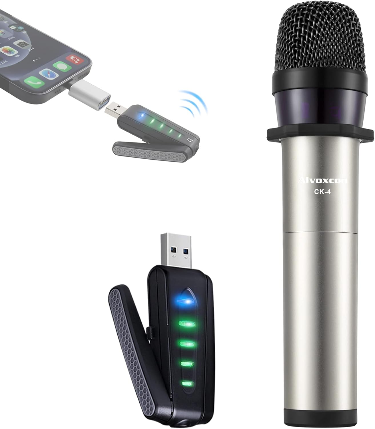 Alvoxcon USB Wireless Microphone - Ultimate Versatility!