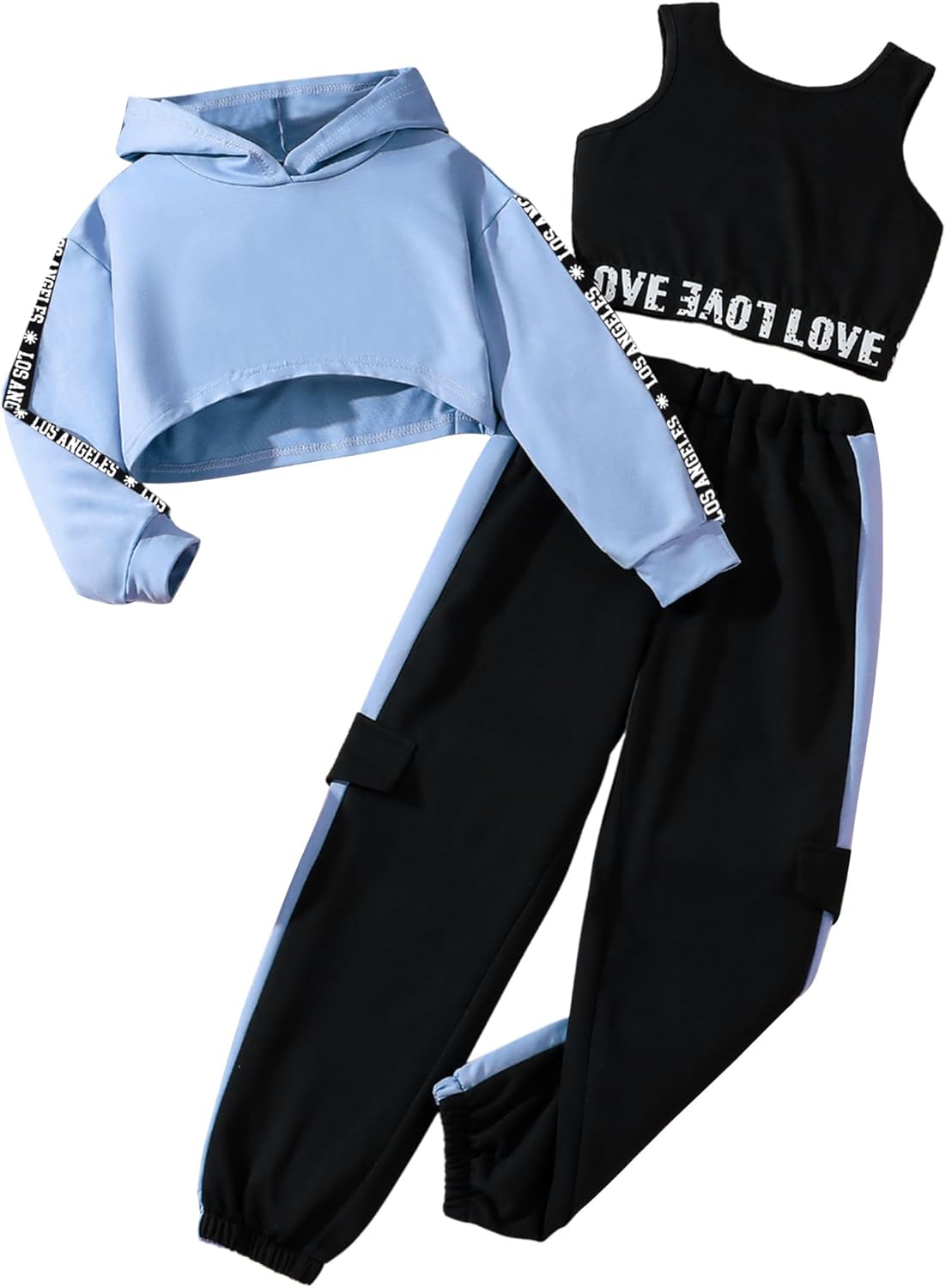 Hilinker Girls Graphic 3 Piece Outfits for Active Lifestyle