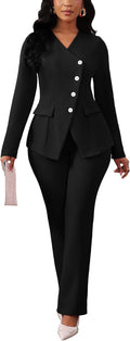 Stylish Pant Suits for Women with Blazer and Wide Leg Pants
