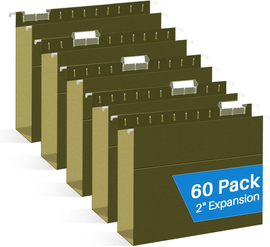Extra Capacity Hanging File Folders for Organizing Documents