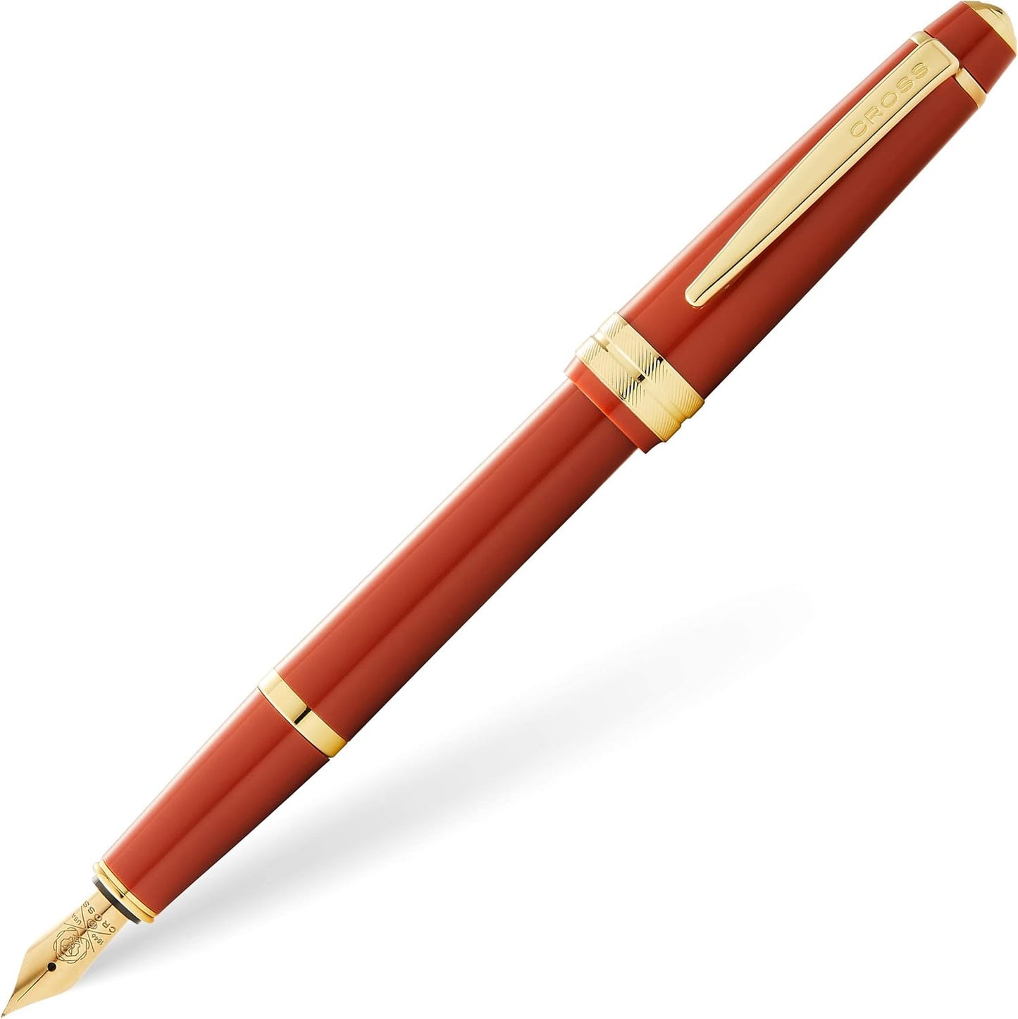 Cross Bailey Light Refillable Fountain Pen - Polished Amber Design