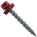Metal ROOFING SCREWS 10 x 1-1/2 in Dark Red Hex Head - Durable Fixings