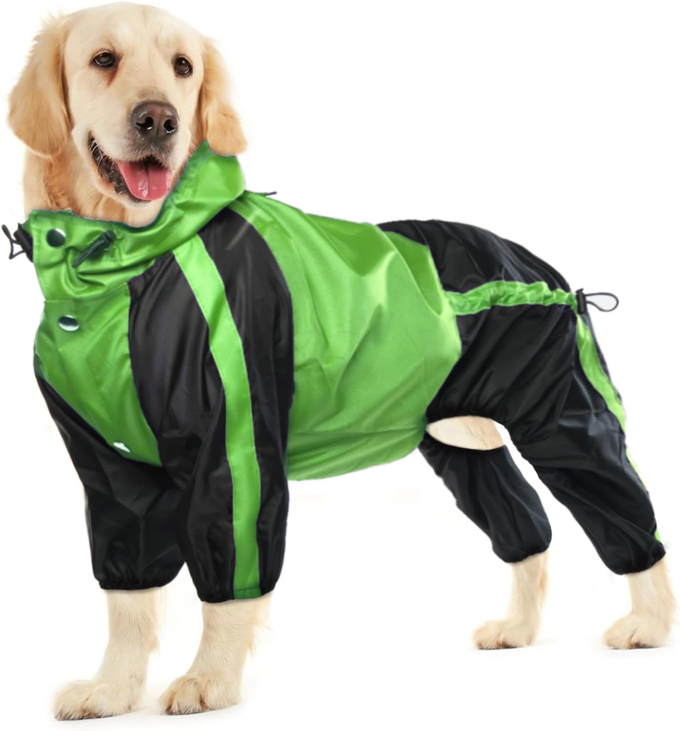 Waterproof Dog Raincoat for Large Dogs - Lightweight Rain Jacket
