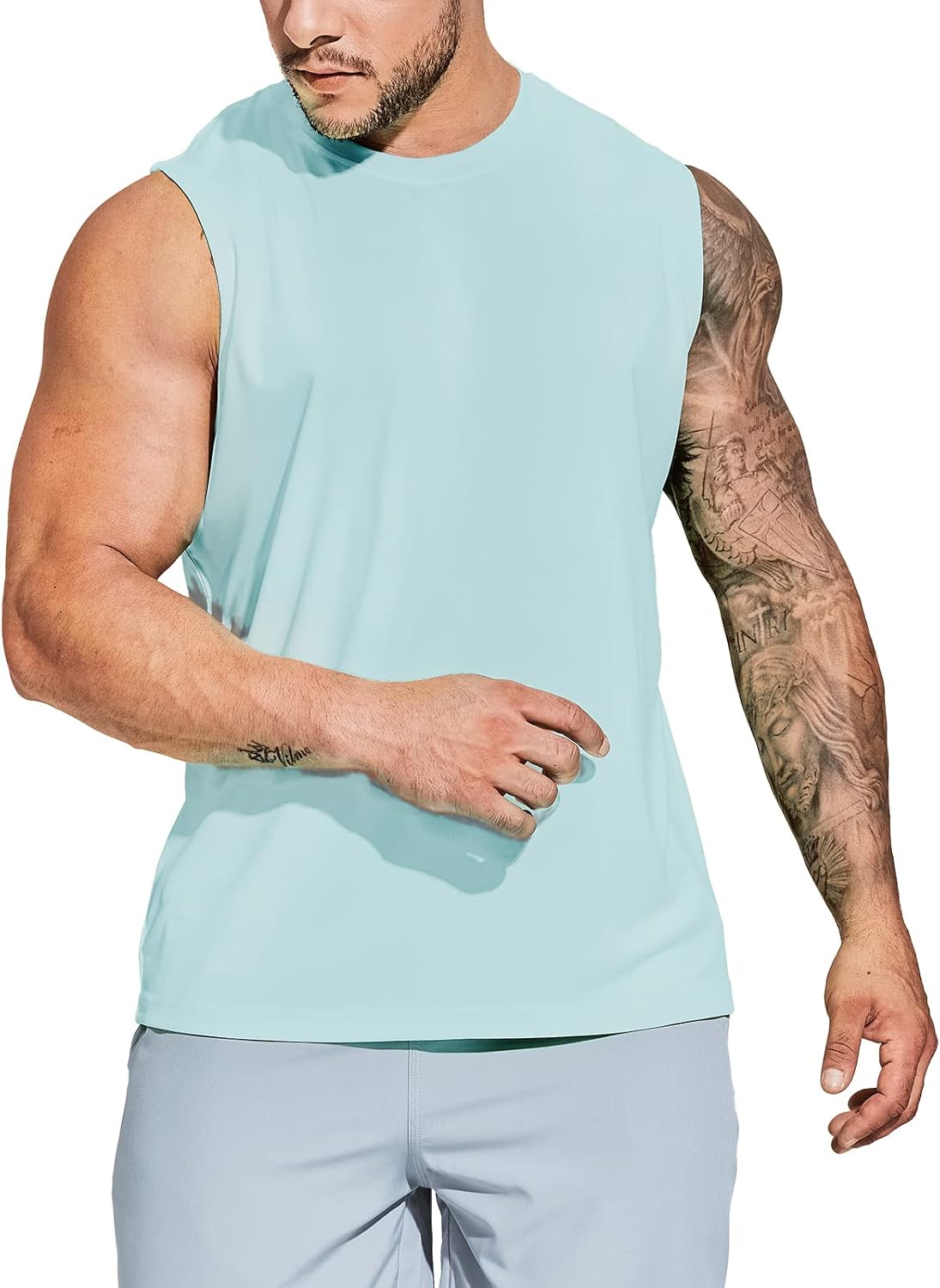 MIER Men's UPF 50+ Quick Dry Tank Top
