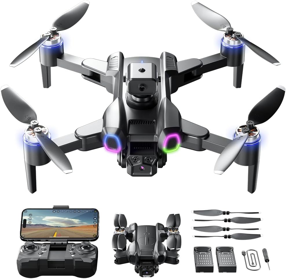 Waktuk Foldable Drone: 4K Camera, FPV, Selfie Gestures