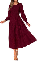 Wedding Guest Dresses Long Sleeve Floral Maxi Dress - Fall 2025 Women