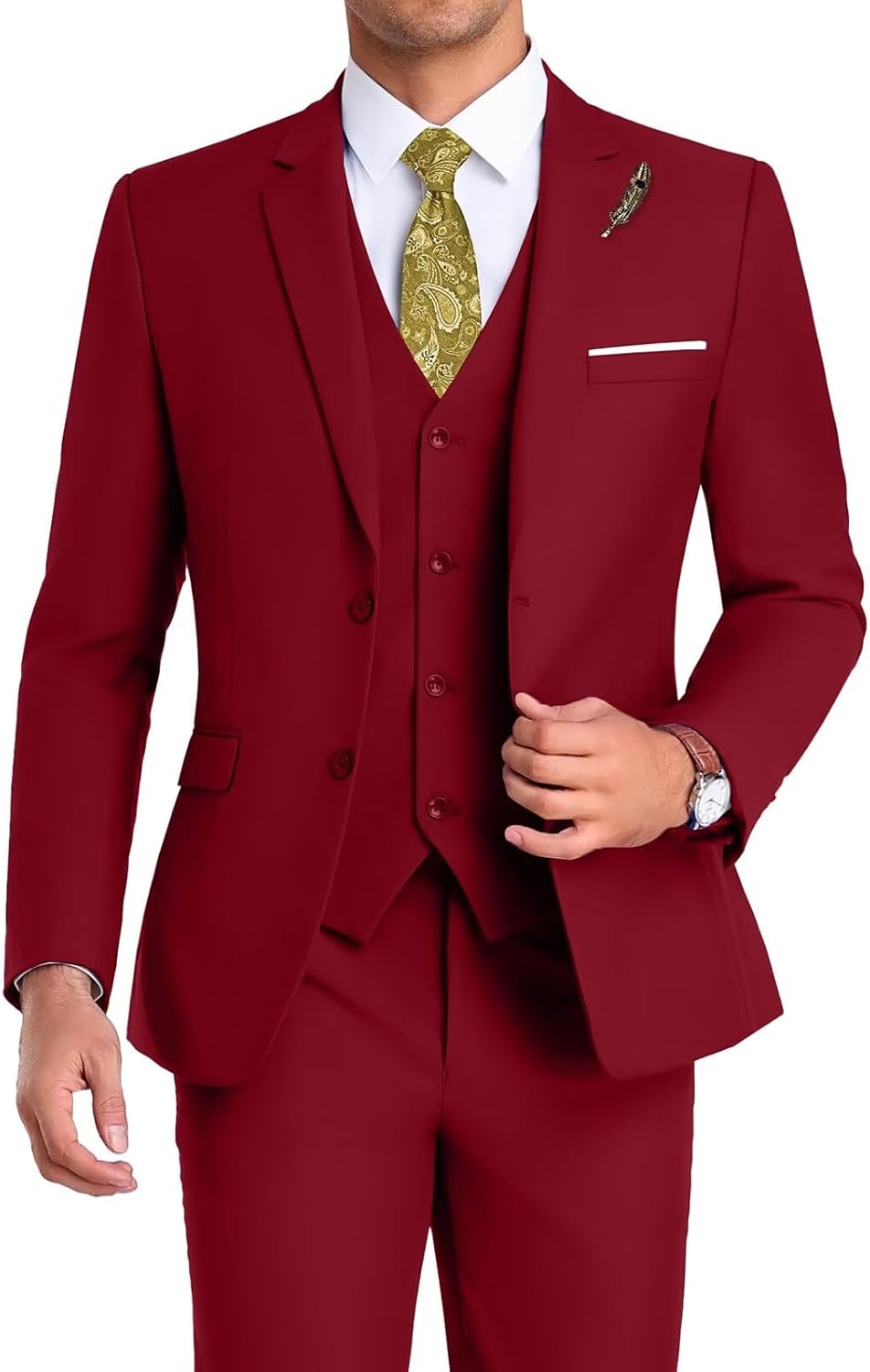 High-End Slim Fit 3 Piece Suit for Men - Perfect for Groomsmen