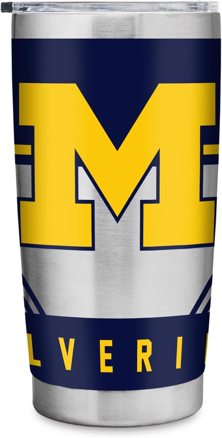 NCAA 20oz Stainless Steel Tumbler with Lid for All Beverages