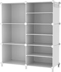 6 Cube Closet Organizer Storage Shelves - Portable Stackable Cubby