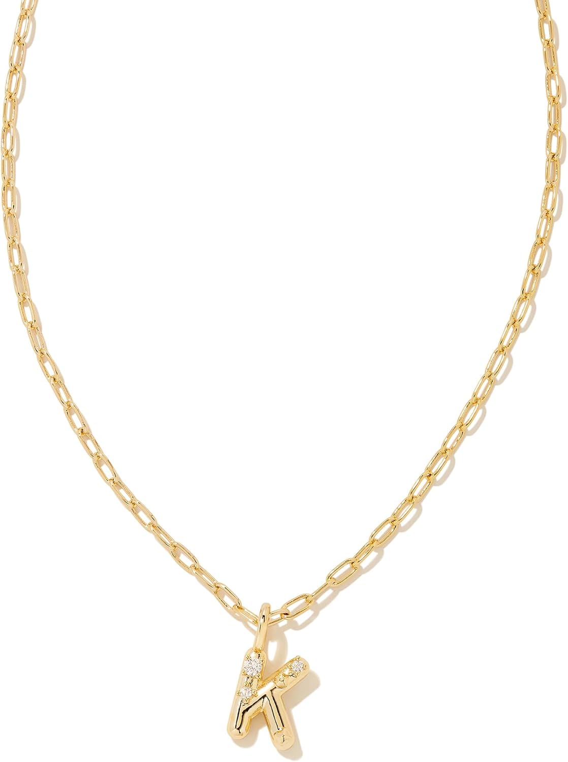 Kendra Scott Crystal Letter Short Pendant Necklace for Women