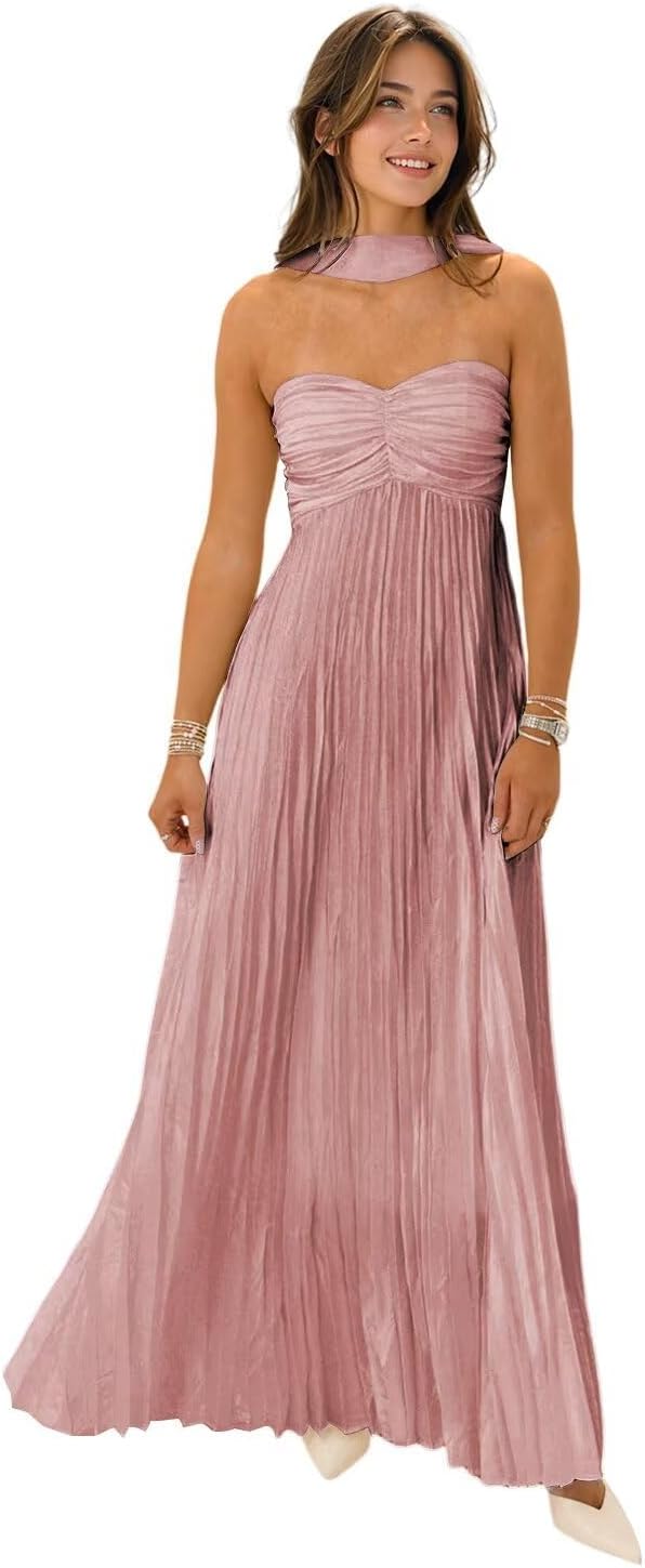 Strapless Bridesmaid Dresses for Women with Scarf - 2025 Style
