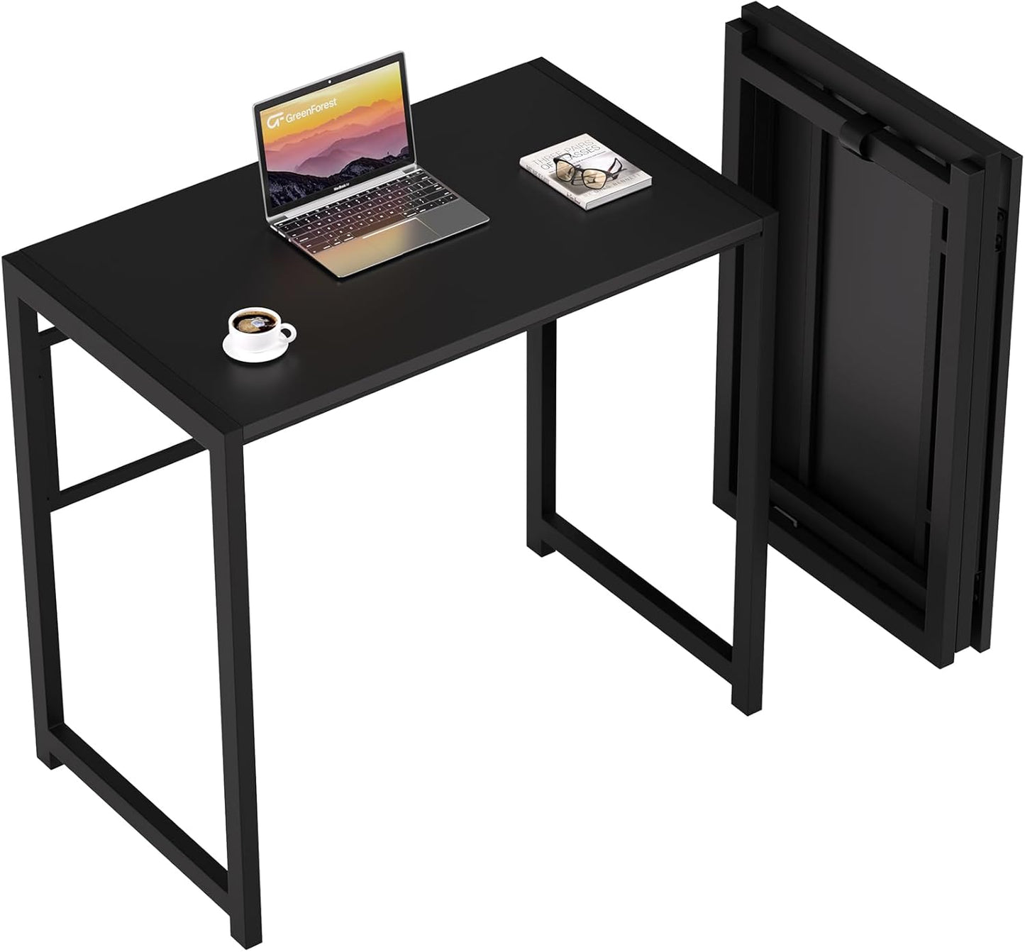 GreenForest Folding Desk for Small Spaces - No Assembly Needed