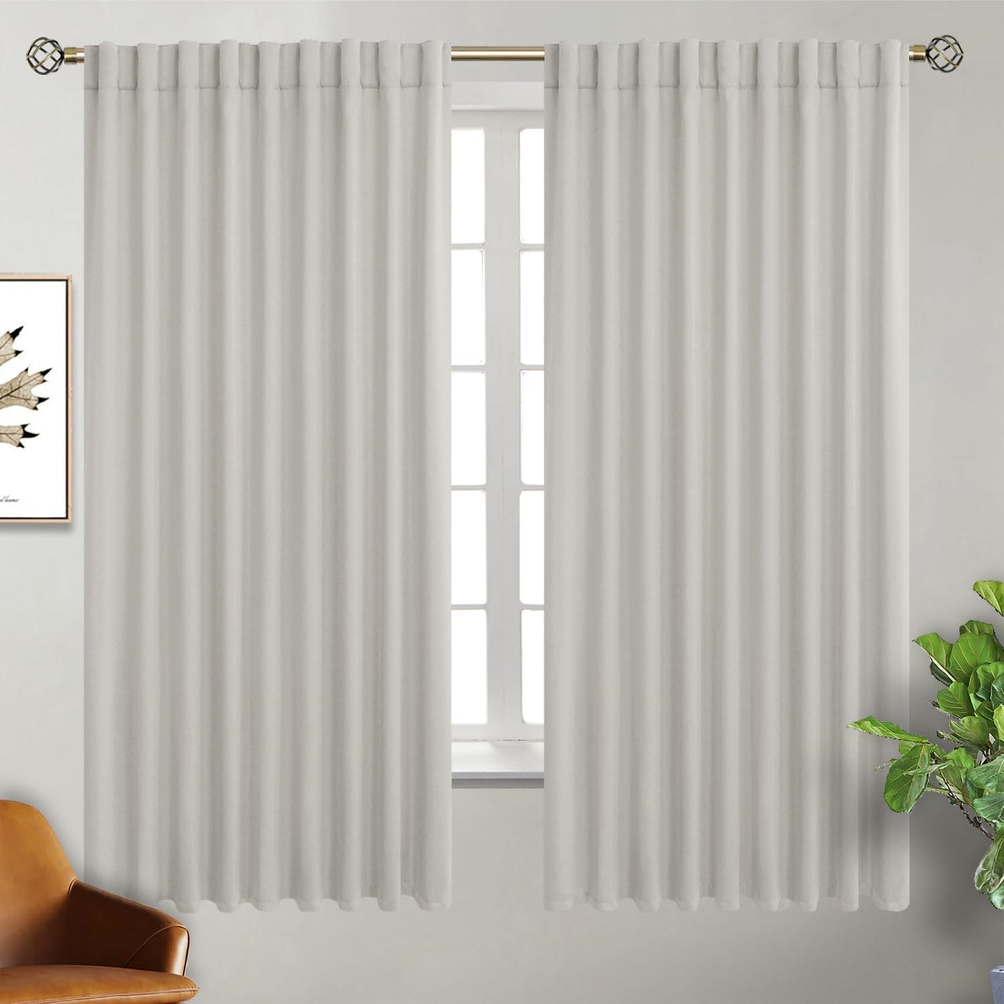 BGment Wide Blackout Curtains - Thermal Insulated Room Darkening