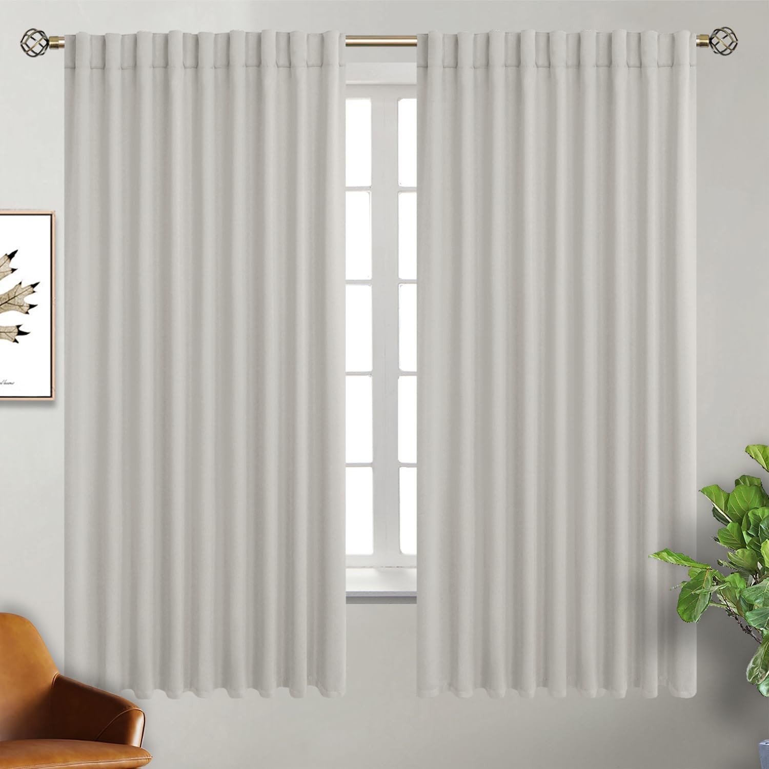 BGment Wide Blackout Curtains - Thermal Insulated Room Darkening