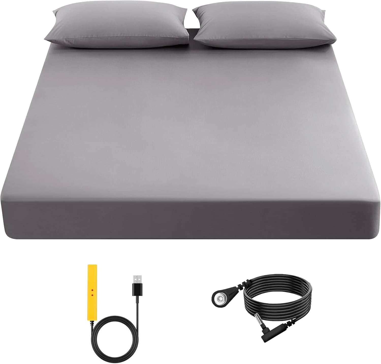 Grounding Sheet for Improved Sleep and Pain Relief - Gray Queen