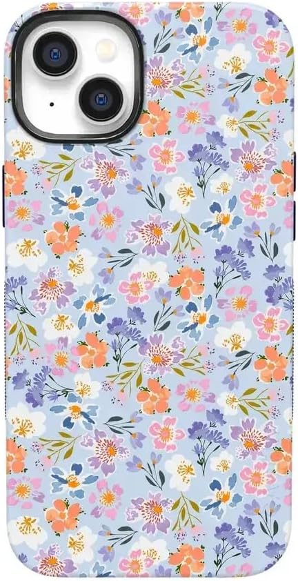 Bold Protective iPhone 14 Case with Poppy Meadows Design
