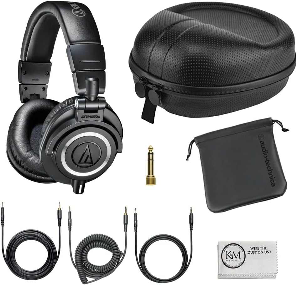 Audio-Technica ATH-M50x Studio Monitor Headphones Bundle Review