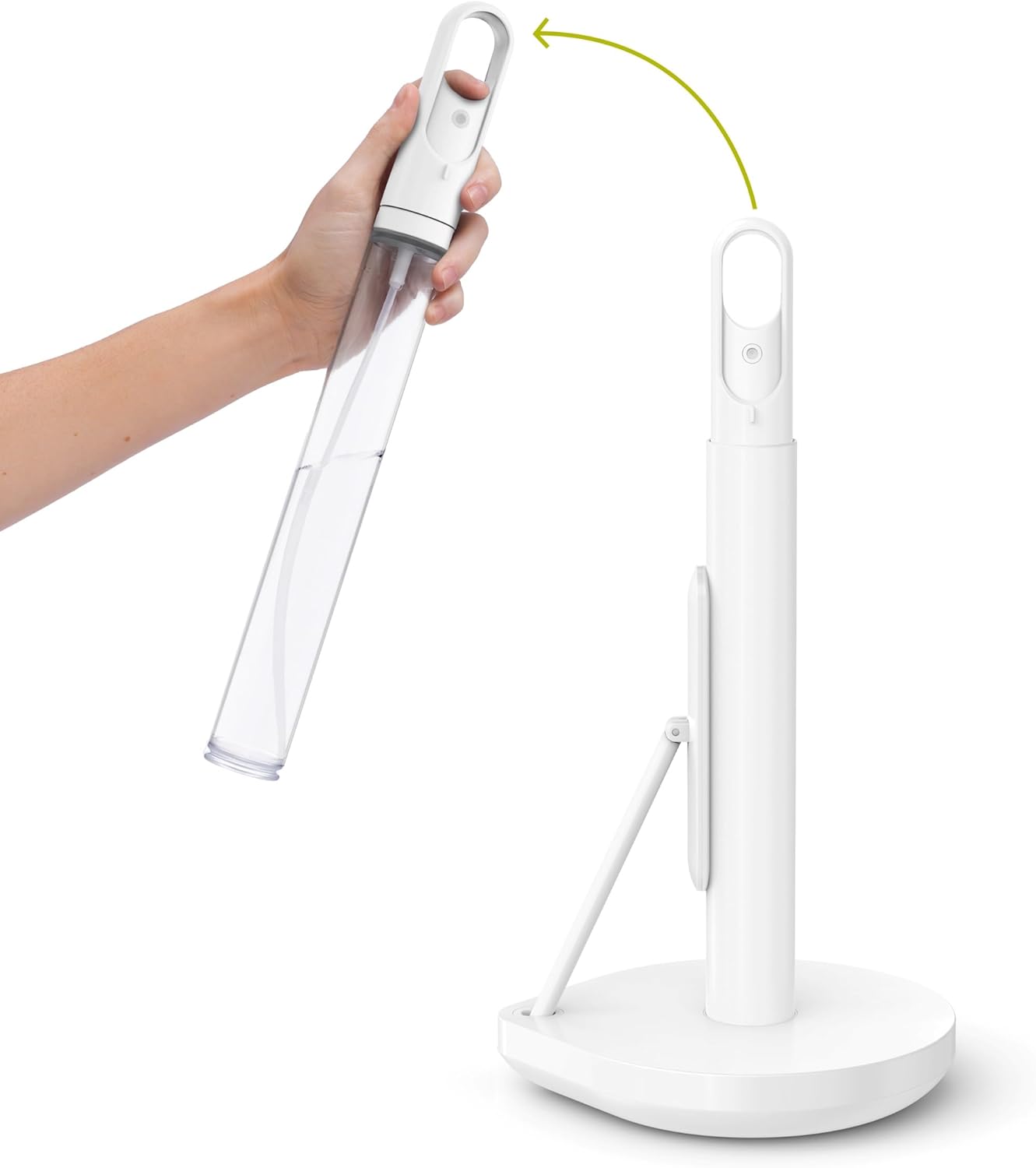 simplehuman Standing Paper Towel Holder with Integrated Spray Pump