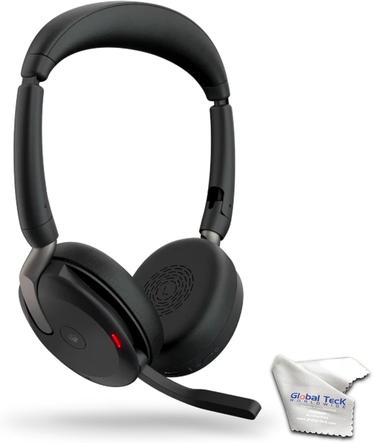 Jabra Evolve2 65 Flex MS - Noise Cancelling Bluetooth Headset with Global Support 