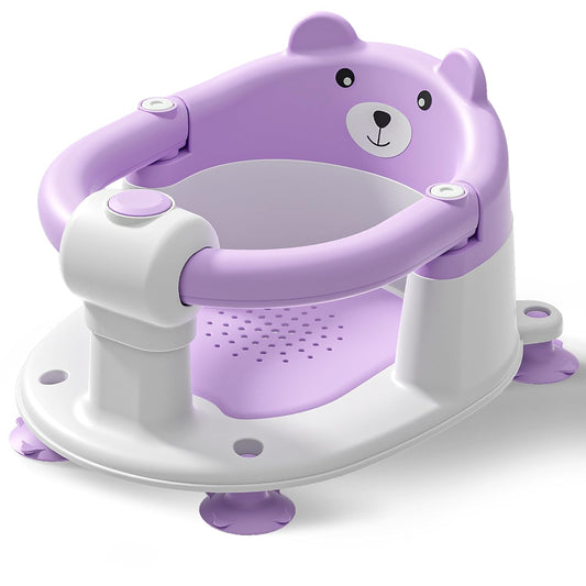 Purple Baby Bath Seat - Non-Slip & Comfortable!
