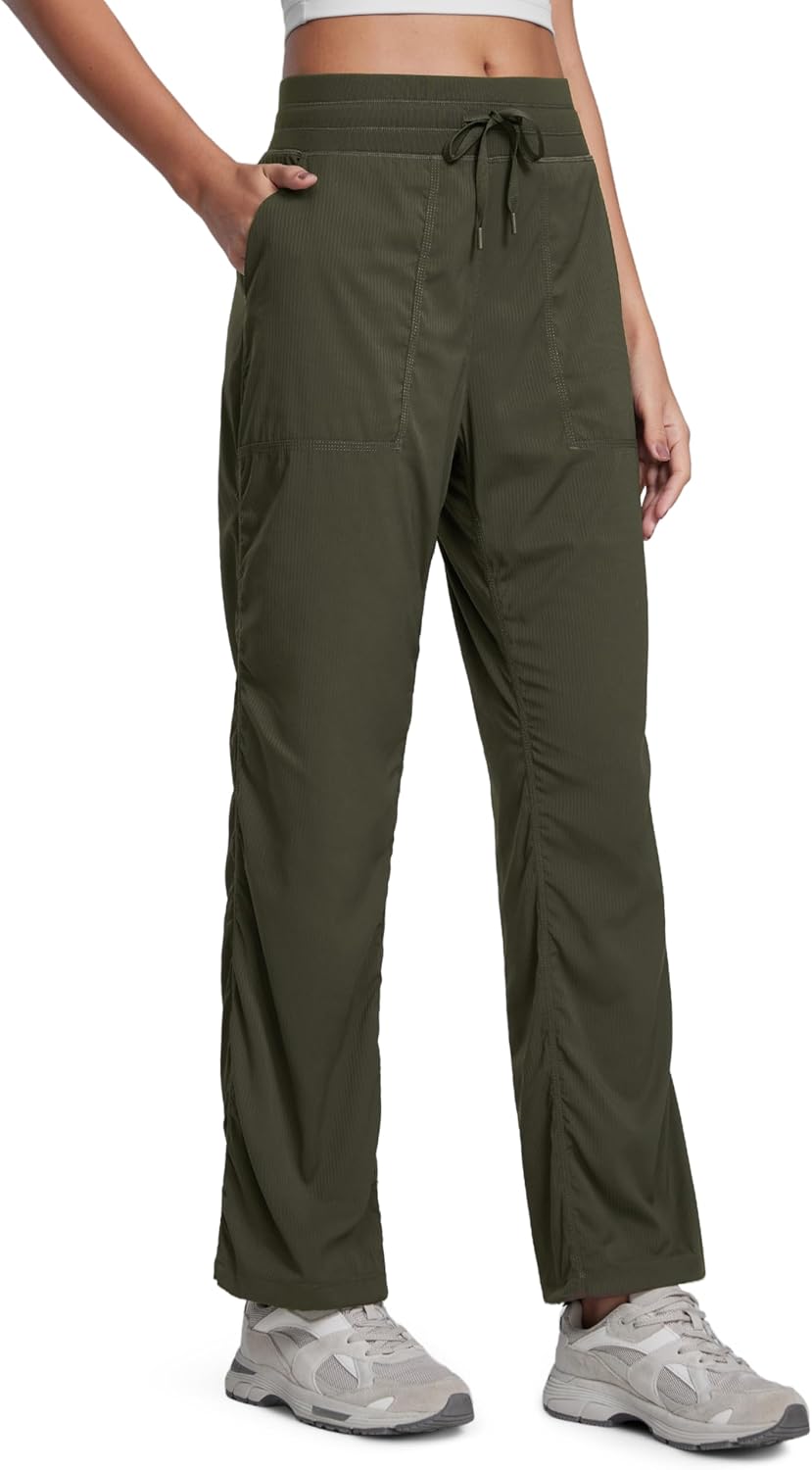 CRZ YOGA Lightweight Straight Leg Workout Pants for Women