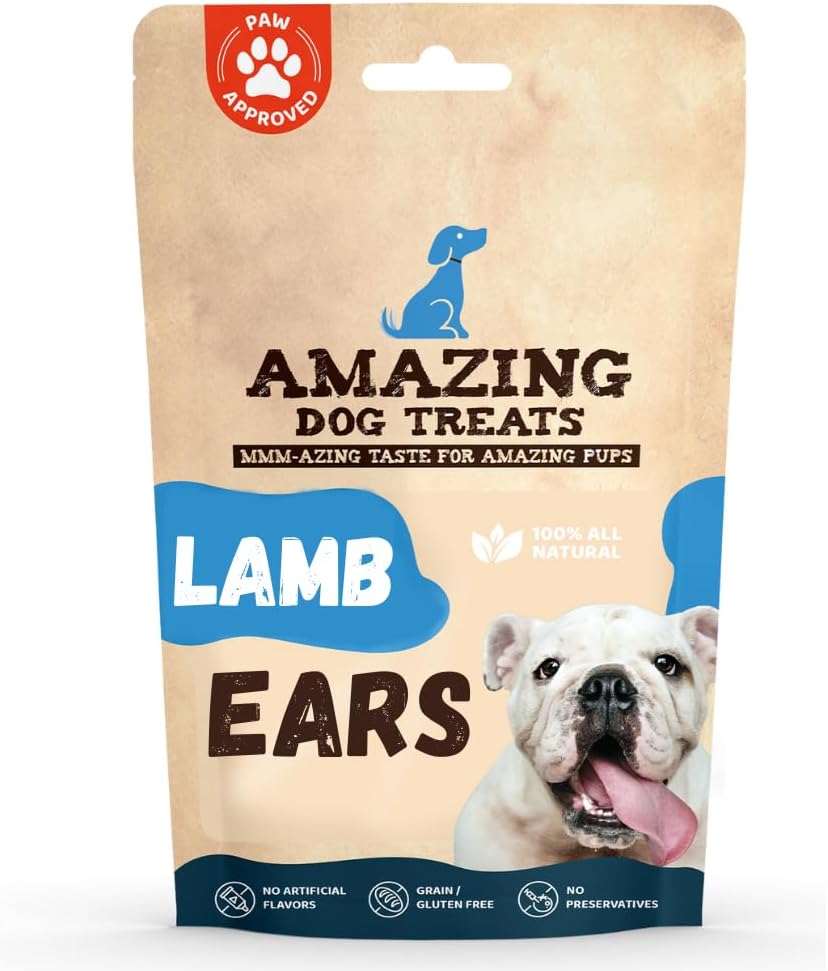 Amazing Dog Treats Lamb Ears - Natural Chews for Healthy Dogs
