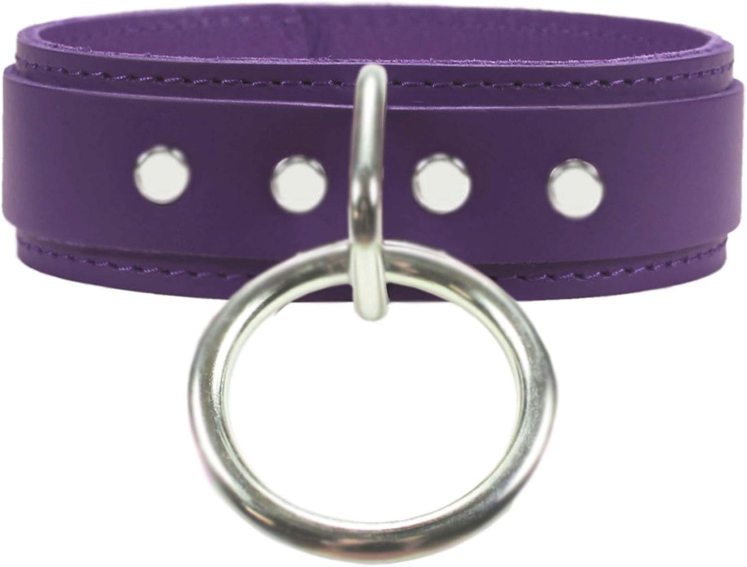 Atlanta V Collar Genuine Latigo Leather with O-Ring Design