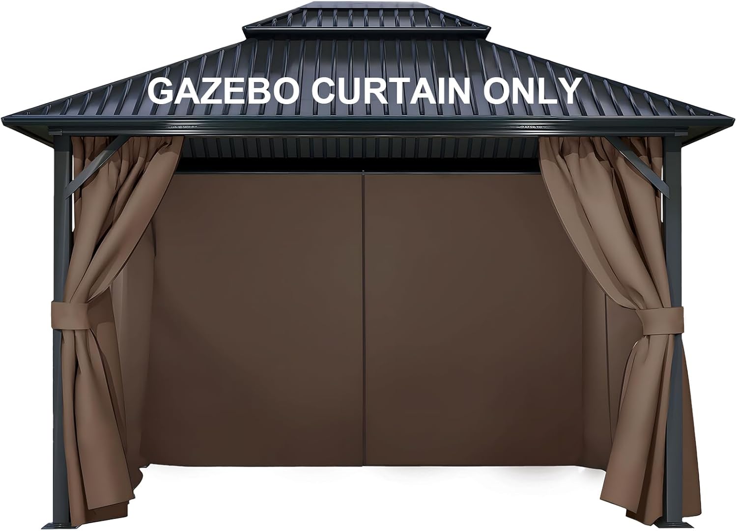 COWVIE 4-Panel Gazebo Replacement Curtains for Outdoor Privacy