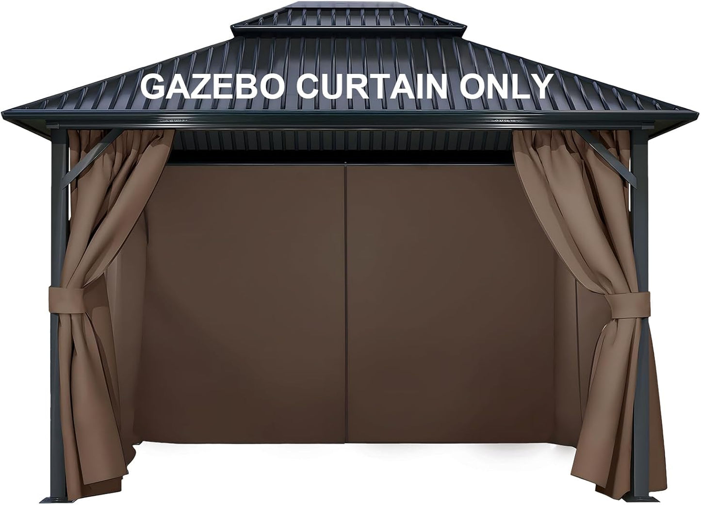 COWVIE 4-Panel Gazebo Replacement Curtains for Outdoor Privacy