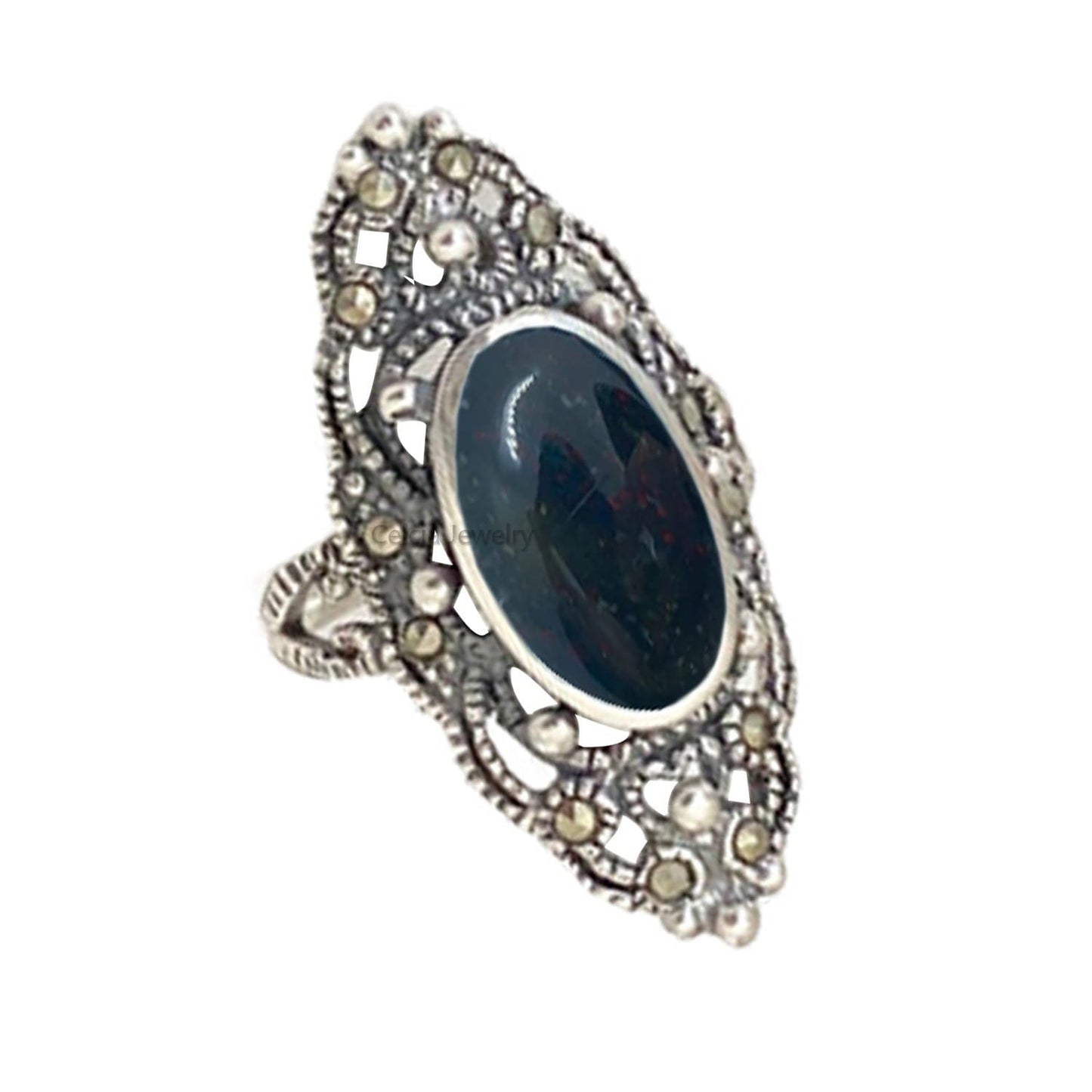 Pure 925 Sterling Silver Turquoise Ring for Women, Size 5