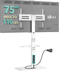 WALI Tall Floor TV Stand for 32-75 in TVs - White Power Hub