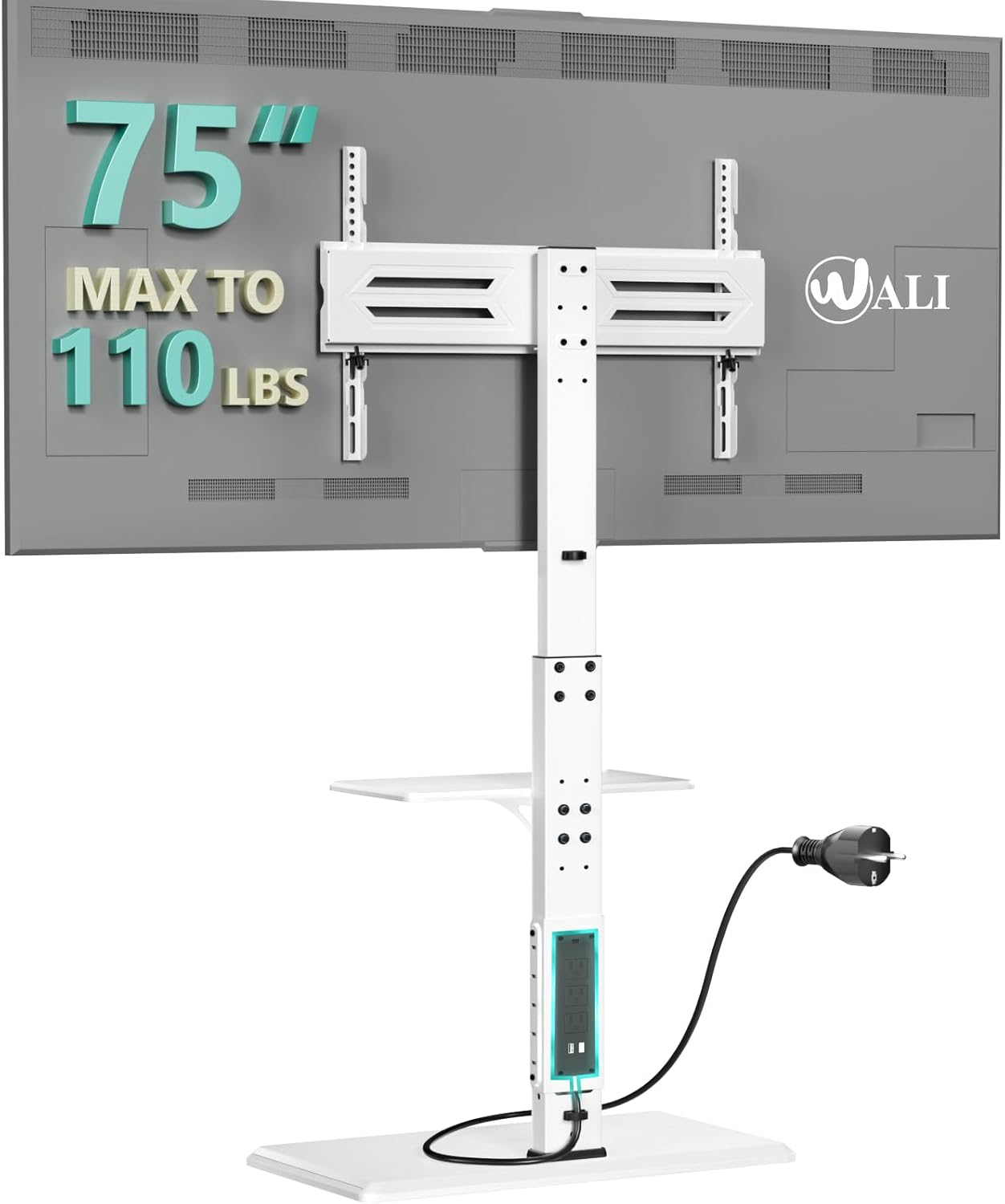 WALI Floor TV Stand with Power Outlet for 32-75 inch TVs