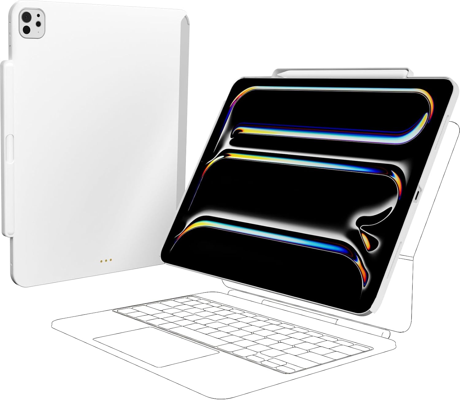 CoverBuddy Lite 2024 iPad Pro 13 Case - Magic Keyboard Compatible - White