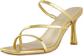 Strappy Kitten Heels For Women Stiletto Mules - Square Open Toe