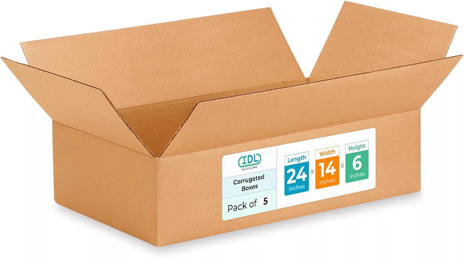 Large Shipping & Moving Boxes 24 x 14 x 6 inches - 5-Pack