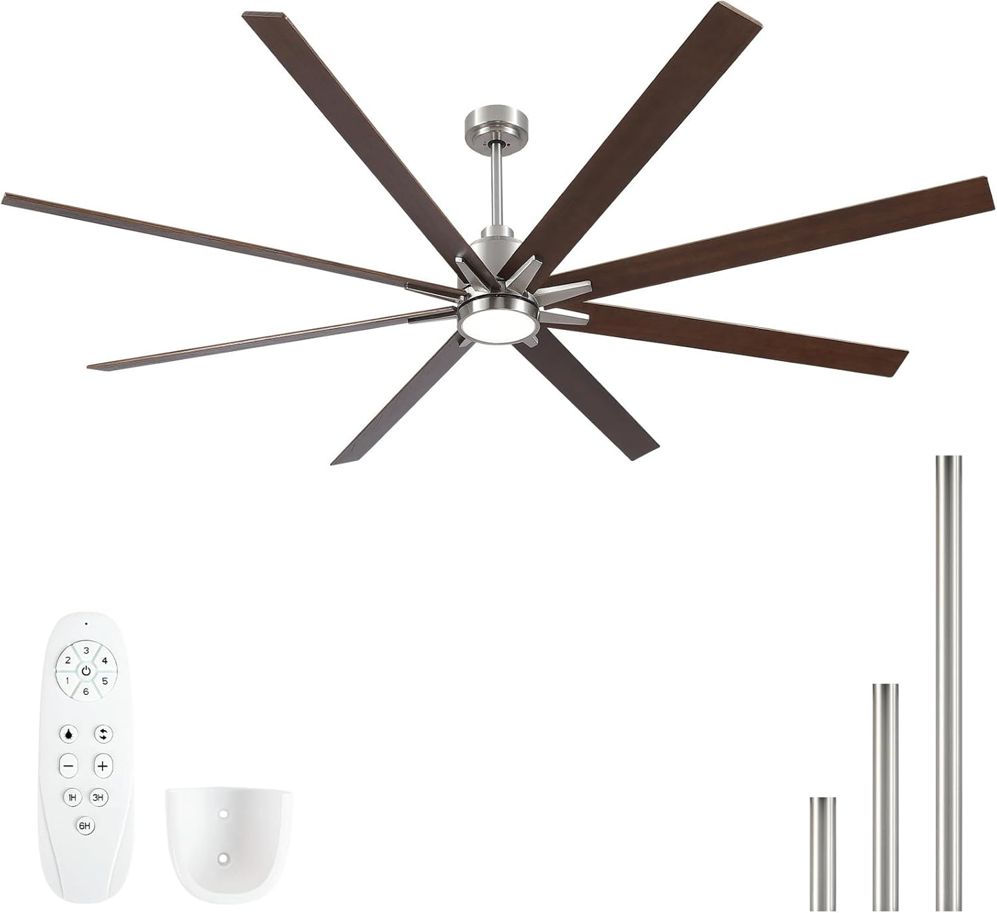 84 Inch Solid Wood Ceiling Fans with Lights and Remote Control