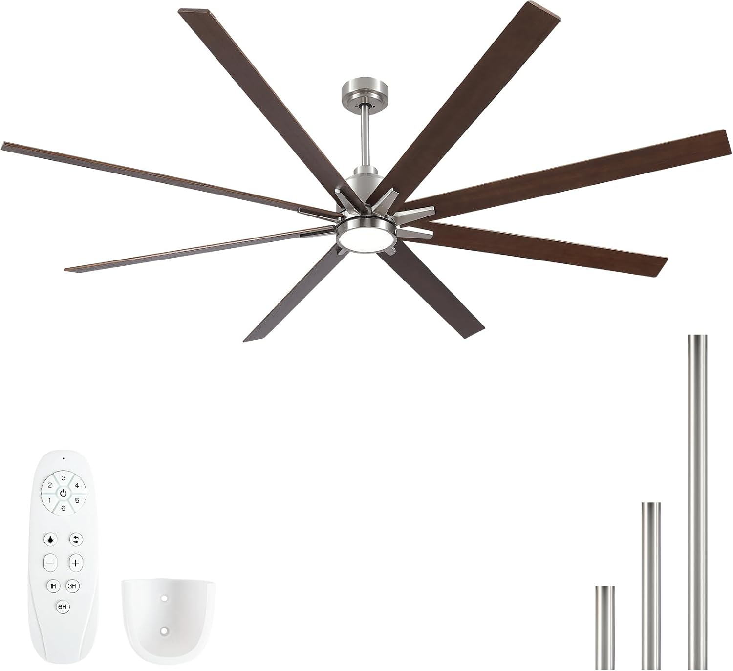 84 Inch Solid Wood Ceiling Fans with Lights and Remote Control