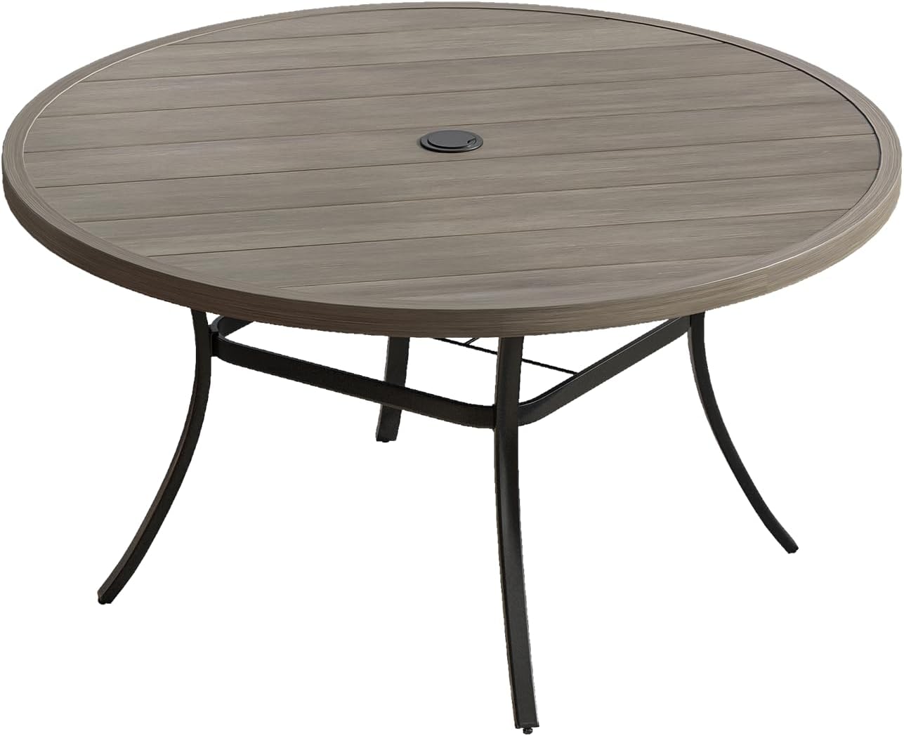 VICLLAX 53in Outdoor Round Patio Table for Lawn and Garden