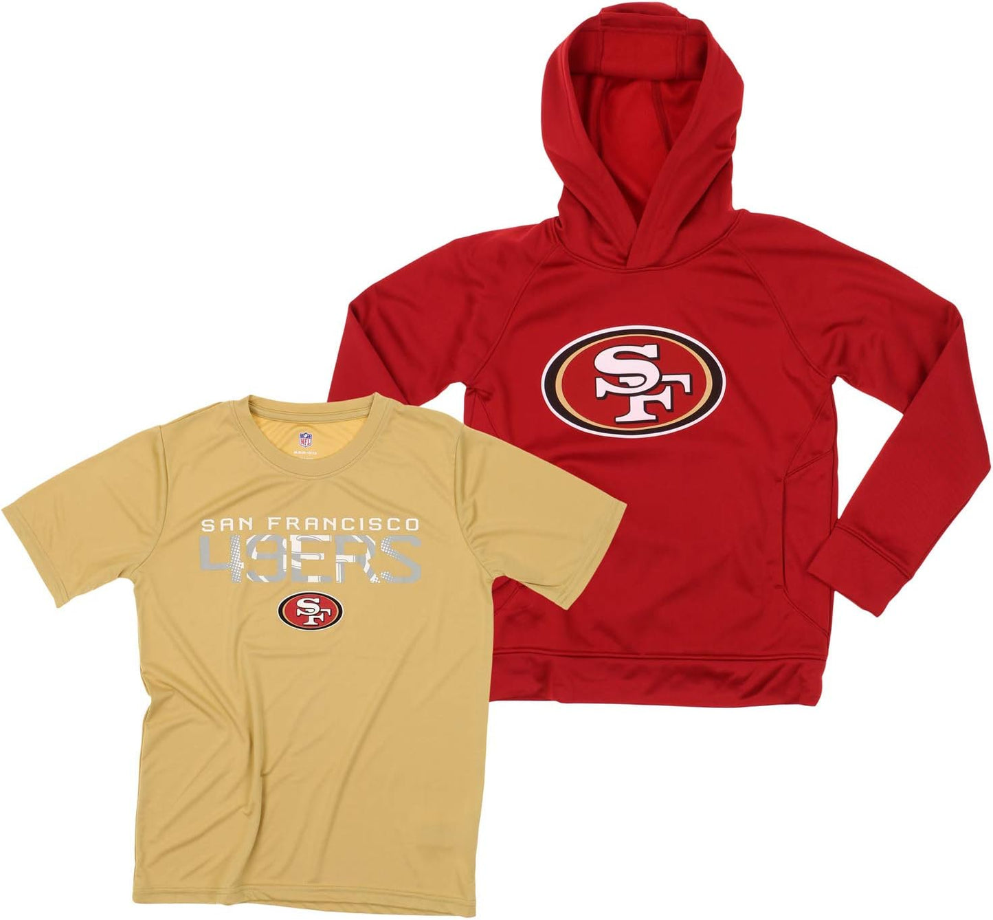 Outerstuff NFL Youth Boys Performance Hoodie and Tee Combo Set