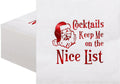 Stay on Santa's Nice List with 100 Pack Fun Xmas Napkins by Watersay