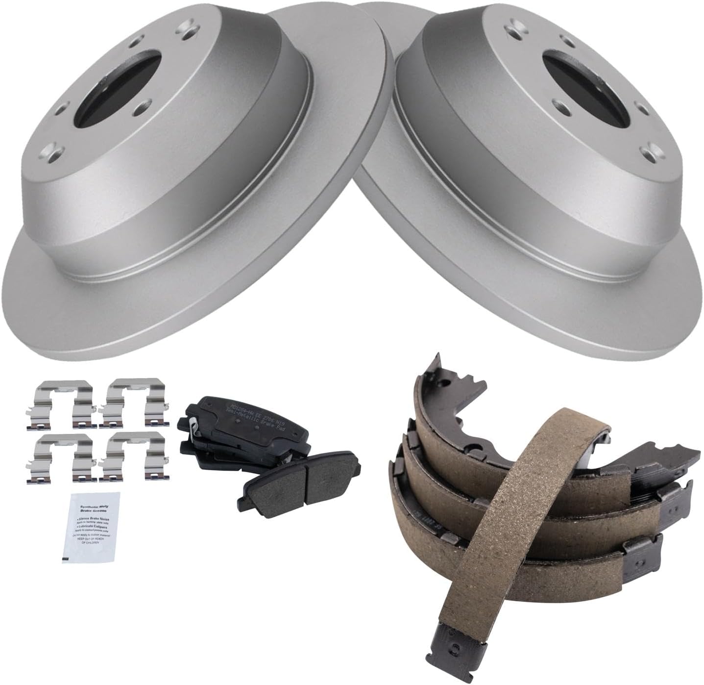 TRQ Rear Brake Pad & Rotor Kit for 2013-2016 Hyundai Santa Fe